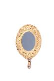 Oval Mirror With Handmade Bamboo Frame